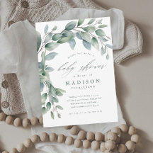 Eucalyptus groene geslachtsneutrale babyshower
