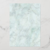 Eucalyptus Groene Goud Folie Marmeren Huwelijk Uitnodiging (Achterkant)