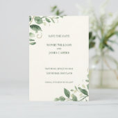Eucalyptus Groene Goud Huwelijk Bewaar De Datum Au Save The Date (Staand voorkant)