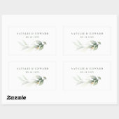 Eucalyptus groene goudbruidebruidebruin rechthoekige sticker (Vel)