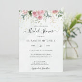 Eucalyptus Groene Gouden Bladeren Bruidsdouche Kaart (Staand voorkant)