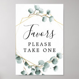 Eucalyptus groene gunst teken poster