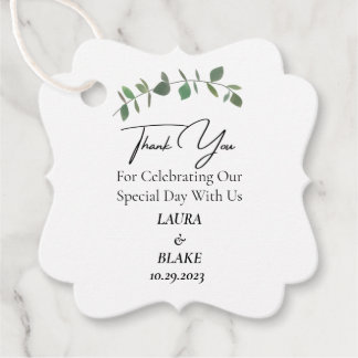 Eucalyptus Groene Huwelijk Dank Je Favoriet Tag Bedankjes Labels
