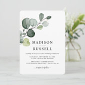 Eucalyptus Groene Huwelijk Kaart (Staand voorkant)