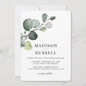 Eucalyptus Groene Huwelijk Kaart (Voorkant)