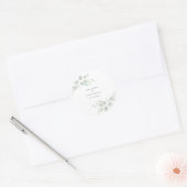 Eucalyptus Groene Huwelijk Ronde Sticker (Envelop)
