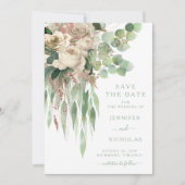 Eucalyptus Groene Huwelijk Save The Date (Voorkant)