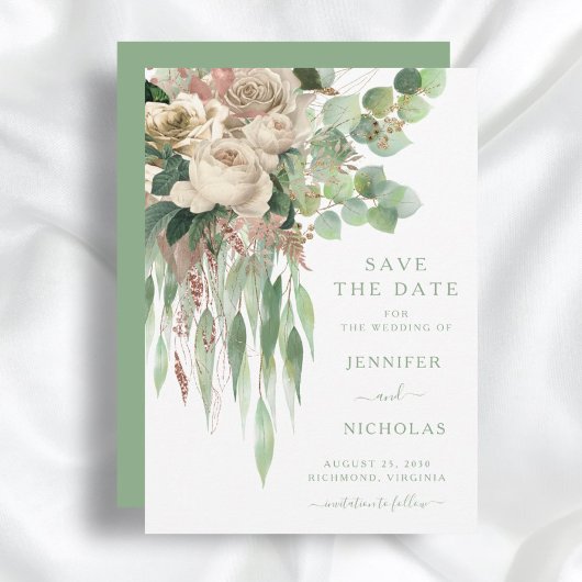 Eucalyptus Groene Huwelijk Save The Date