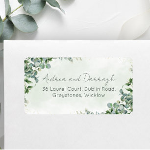 Eucalyptus Groene Huwelijks Adreslabels 1001 Etiket