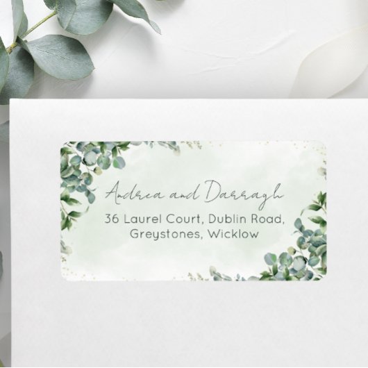 Eucalyptus Groene Huwelijks Adreslabels 1001 Etiket