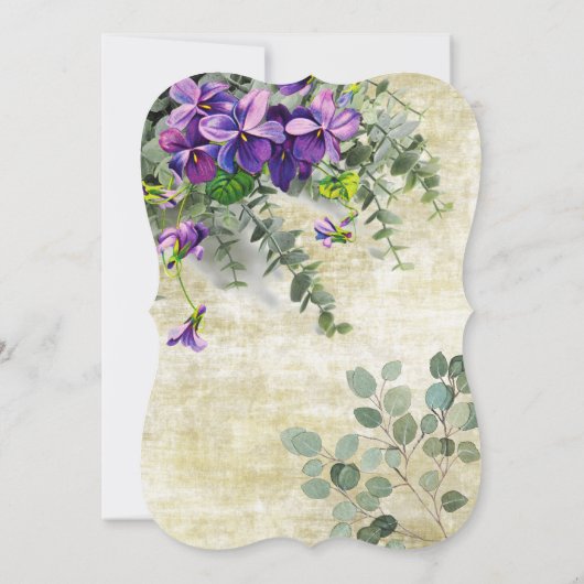 Eucalyptus Groene Huwelijks Bruidsmeisje Feestkaar Kaart (Achterkant)