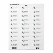Eucalyptus Groene Huwelijks Retouradres Label (Full Sheet)