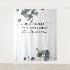 Eucalyptus groene huwelijks welkom wandkleed