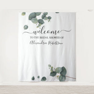 Eucalyptus groene huwelijks welkom wandkleed