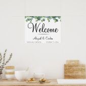 Eucalyptus Groene Huwelijksbegroeting Poster (Keuken)
