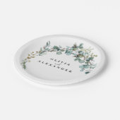 Eucalyptus groene huwelijksdecoratie papieren bordje (Gekanteld)