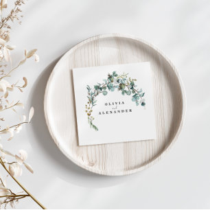 Eucalyptus groene huwelijksdecoratie servet