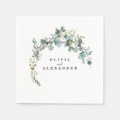 Eucalyptus groene huwelijksdecoratie servet (Voorkant)