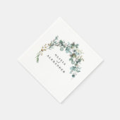 Eucalyptus groene huwelijksdecoratie servet (Hoek)