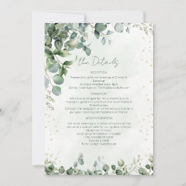 Eucalyptus Groene Huwelijksdetailkaart - 1001A Kaart
