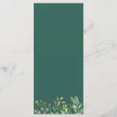 Eucalyptus groene huwelijksdiner menu (Achterkant)