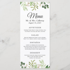 Eucalyptus groene huwelijksdiner menu