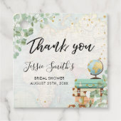 Eucalyptus Groene Huwelijksdouche Reizen  Bedankjes Labels (Voorkant)