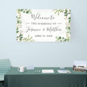 Eucalyptus Groene Huwelijksfeest Banner (Beurs)