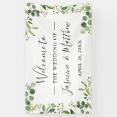 Eucalyptus Groene Huwelijksfeest Banner (Verticaal)