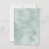 Eucalyptus groene huwelijksreactiekaart kaart (Achterkant)
