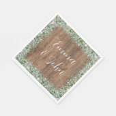 Eucalyptus groene huwelijksservet | Rustiek Servet (Hoek)