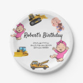 Eucalyptus groene huwelijksverjaardag papieren bordje (Voorkant)