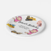 Eucalyptus groene huwelijksverjaardag papieren bordje (Gekanteld)