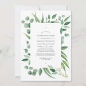 Eucalyptus Groene Huwelijksviering van het Leven Aankondiging (Voorkant)