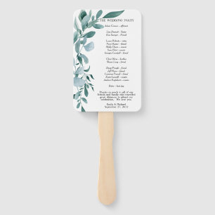 Eucalyptus Groene Kader Groen Blauw Wit Zwart Handwaaier