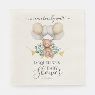Eucalyptus Groene Knuffel Beer Baby Shower Papier Servet