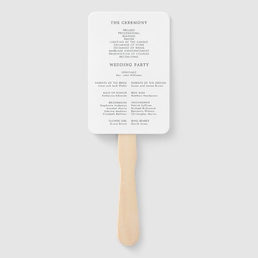 Eucalyptus Groene krans Trouwprogramma Handwaaier (Achterkant)