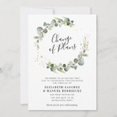 eucalyptus groene krans uitgestelde trouwkaart kaart (Voorkant)