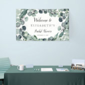 Eucalyptus groene krans vrijgezellenfeest spandoek (Beurs)