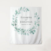 Eucalyptus Groene Krans Waterverf Wandkleed (Voorkant)