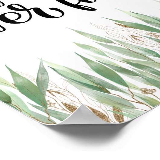 Eucalyptus Groene Liefde Faalt Nooit Poster (Hoek)