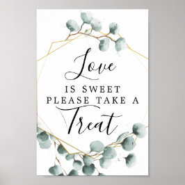 Eucalyptus Groene Liefde Is Zoet Favorieten Bord Poster