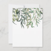 Eucalyptus Groene Minimaal Huwelijk RSVP  Kaart (Achterkant)