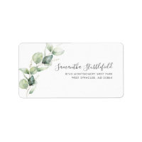 Eucalyptus Groene Minimalistische Verzendadres