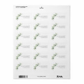 Eucalyptus Groene Minimalistische Verzendadres Etiket (Full Sheet)