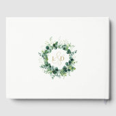 Eucalyptus Groene Monogram 50ste Verjaardag Gastenboek (Achterkant)