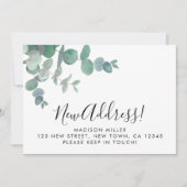 Eucalyptus Groene Nieuwe Adres Verhuizing Aankondiging (Voorkant)