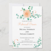 Eucalyptus Groene Perzik Bloemige Oefenavond Kaart (Voorkant)