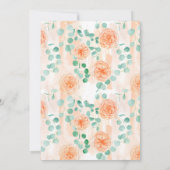 Eucalyptus Groene Perzik Bloemige Oefenavond Kaart (Achterkant)
