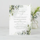 Eucalyptus Groene Receptie Partij Kaart (Staand voorkant)